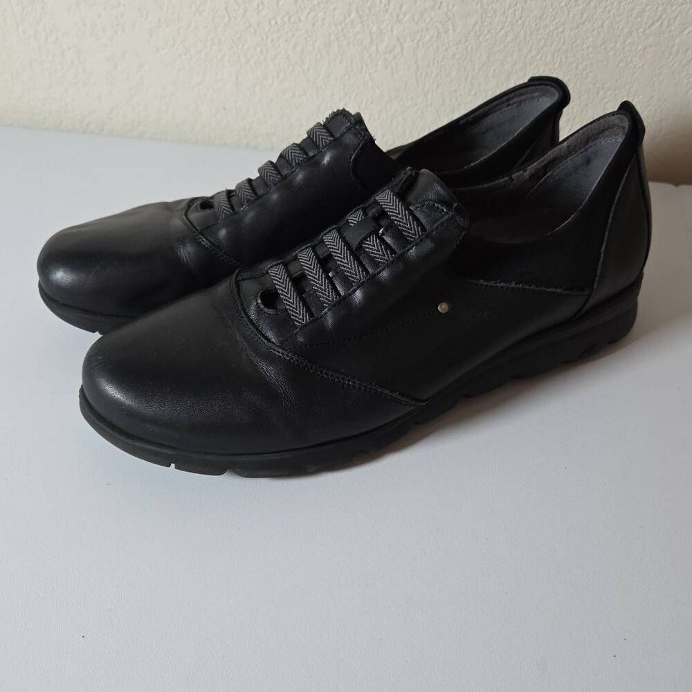 Fluchos Women's Leather Susan Sporty Style Derby Shoes Black Size 40‎